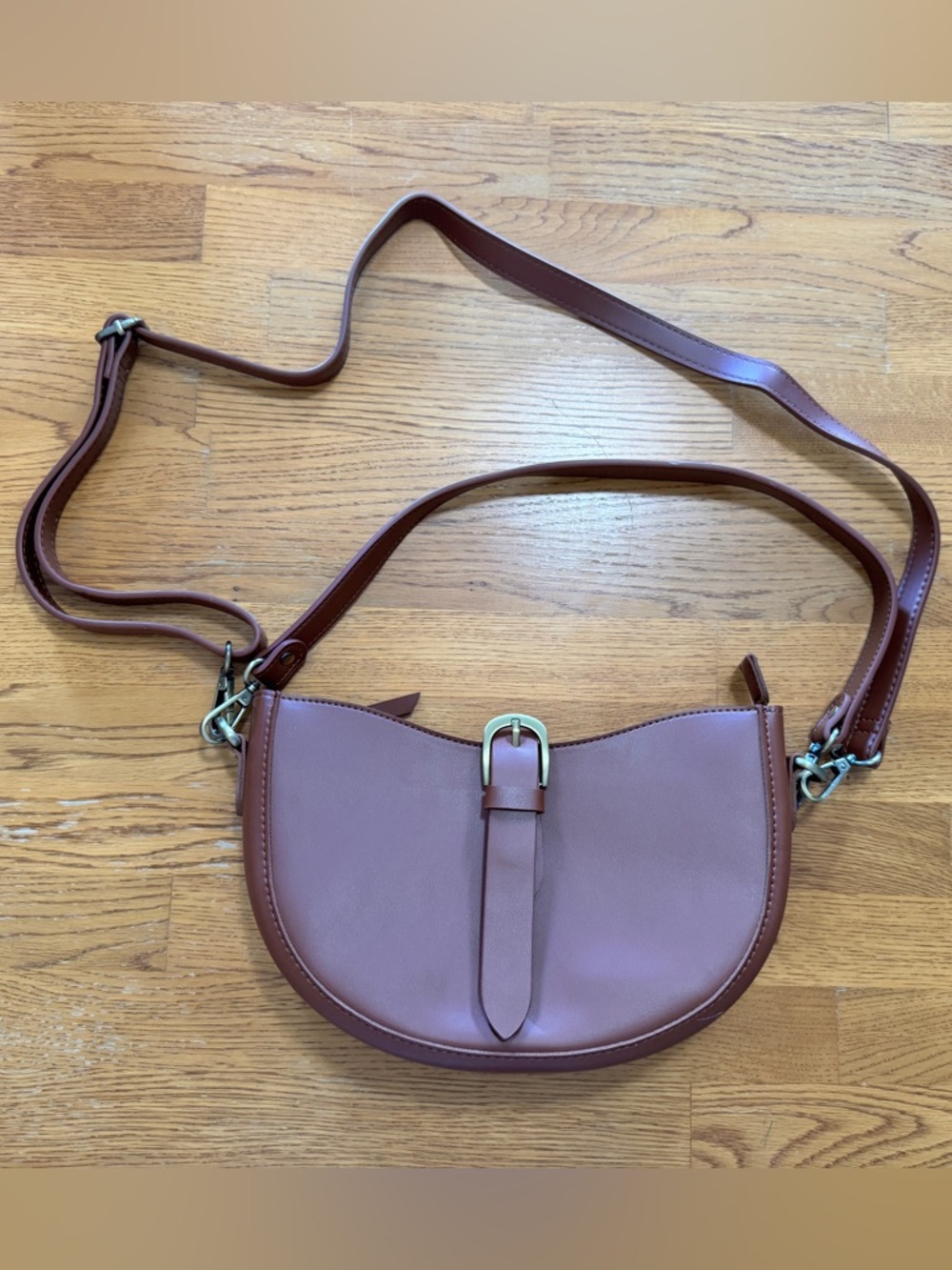 Saddle Bag with Antique gold-tone hardware